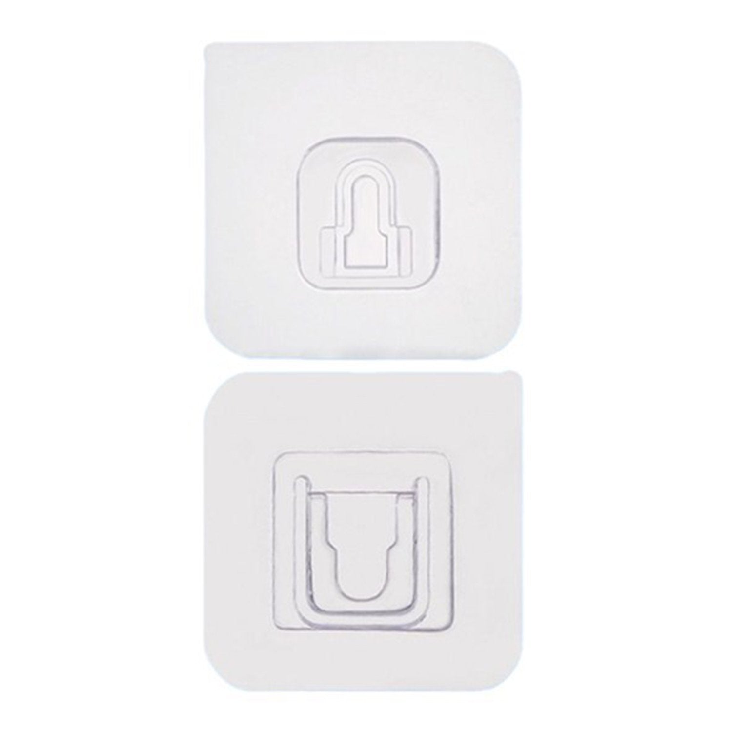 1746 ADHESIVE PLASTIC WALL HOOKS HEAVY DUTY HOOKS ( 1 Pair ) 