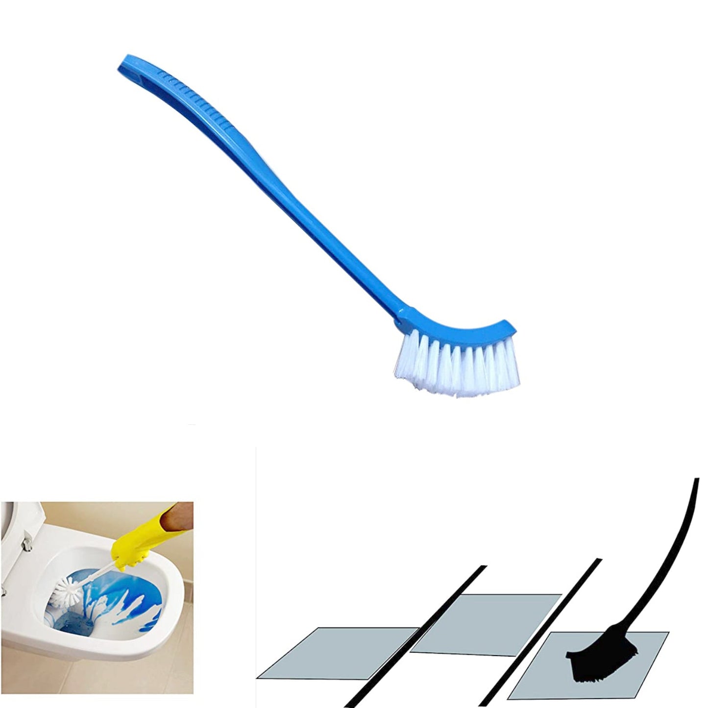 1291 Single Sided Bristle Plastic Toilet Cleaning Brush DeoDap