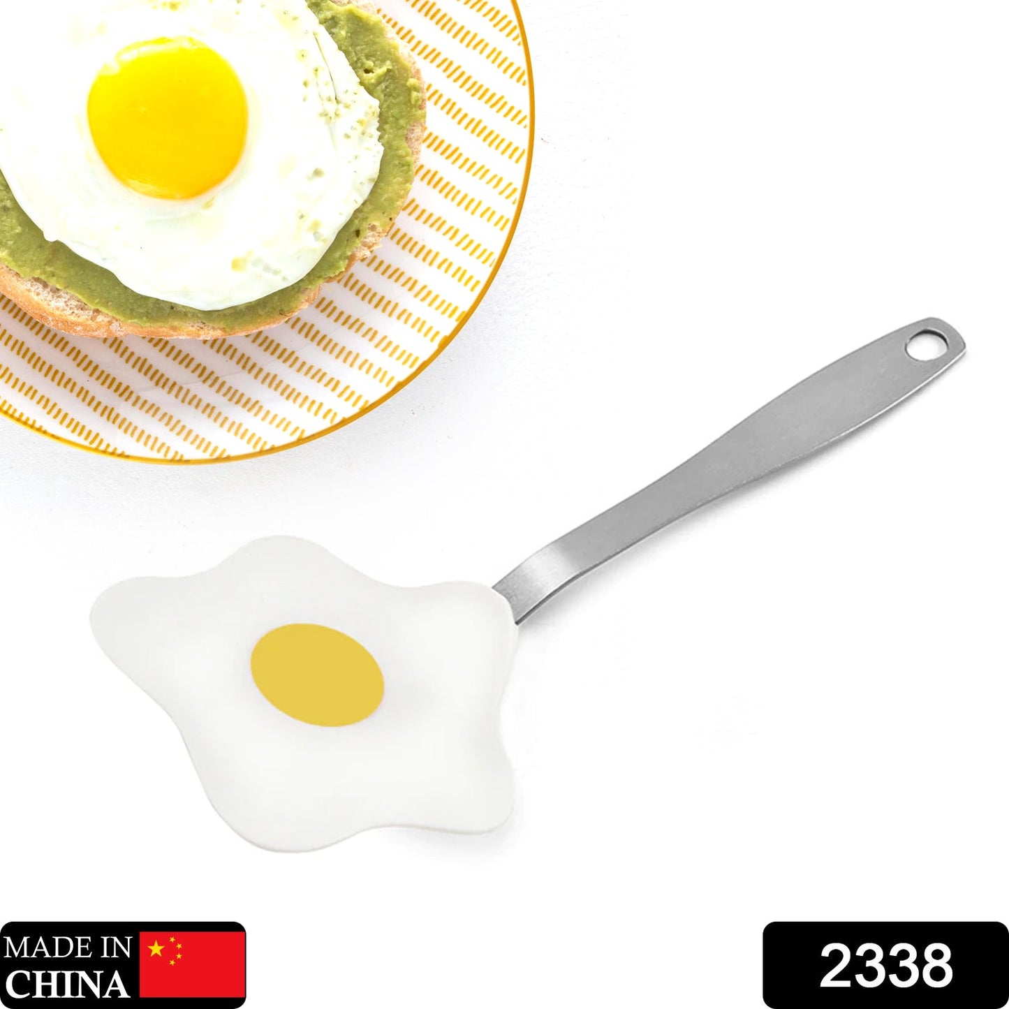 2338 Egg Shape Nylon Turner Non Stick Frying Shovel Fried Fish Omelet Spatula Pancake Pizza Pinball Cooking Tools Kitchen Utensils 