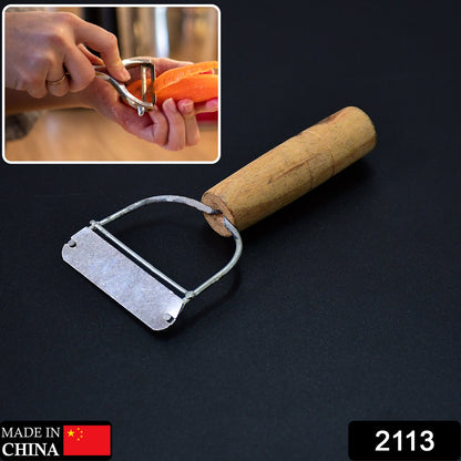 2113 Wooden Handle Metal Vegetable Cutter, Peeler, Slicer. 