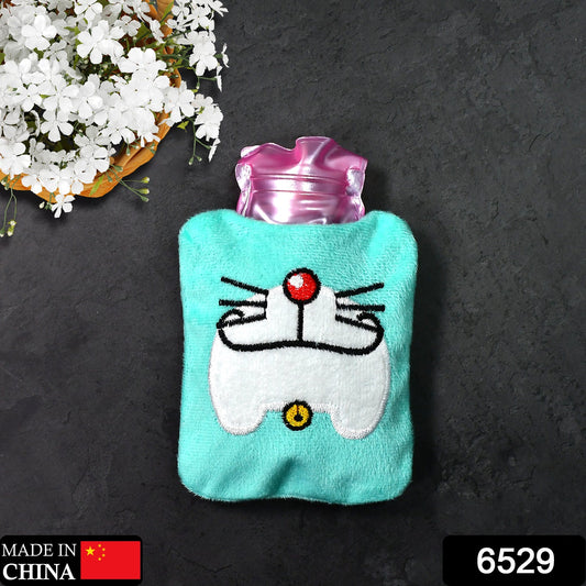 6529 Doremon Cartoon small Hot Water Bag with Cover for Pain Relief, Neck, Shoulder Pain and Hand, Feet Warmer, Menstrual Cramps. 