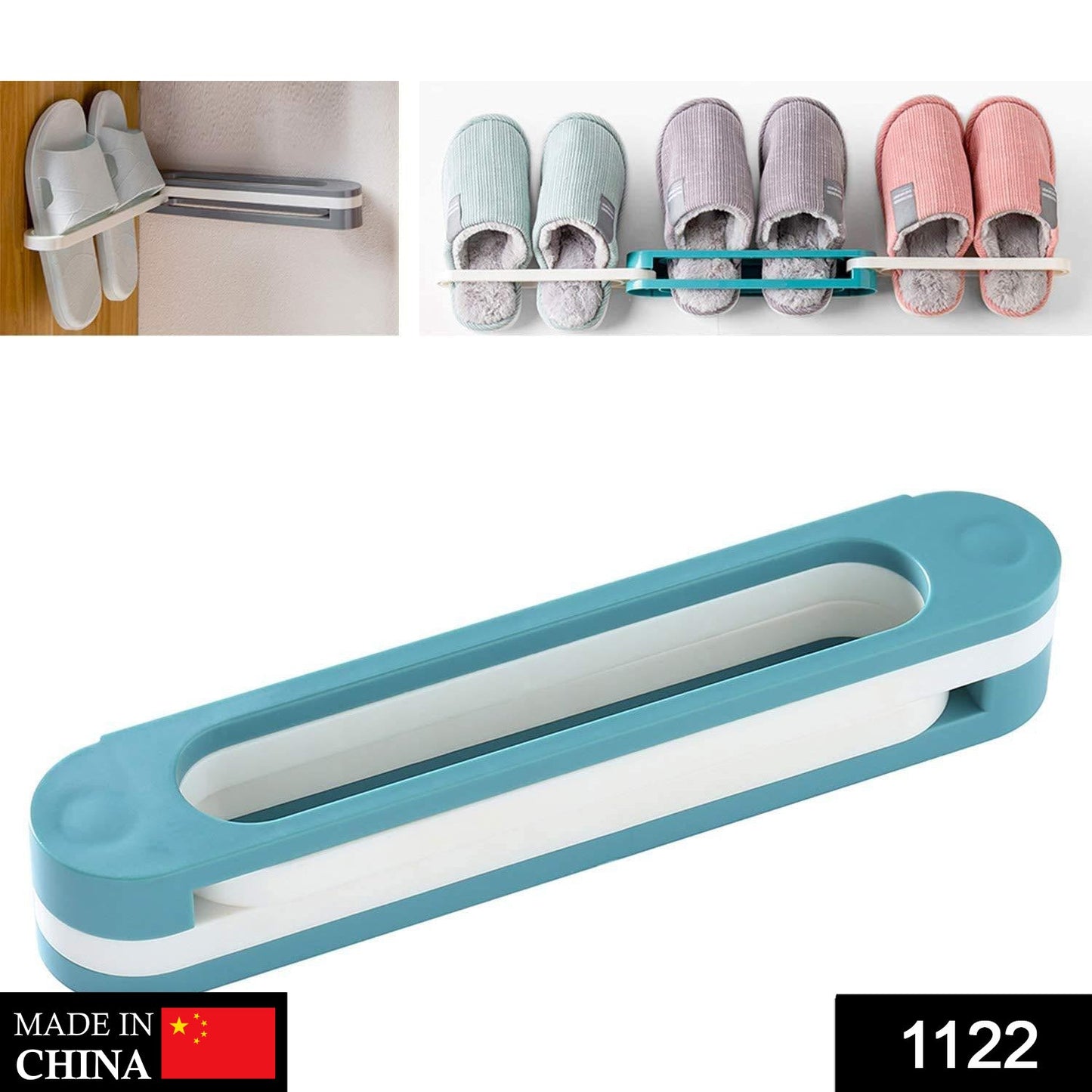 1122 Multifunction Folding Slippers/Shoes Hanger Organizer Rack 