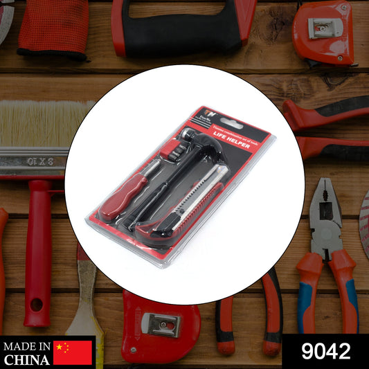 9042 4PC HELPER TOOL SET USED WHILE DOING PLUMBING AND ELECTRICIAN REPAIRMENT IN ALL KINDS OF PLACES LIKE HOUSEHOLD AND OFFICIAL DEPARTMENTS ETC. 