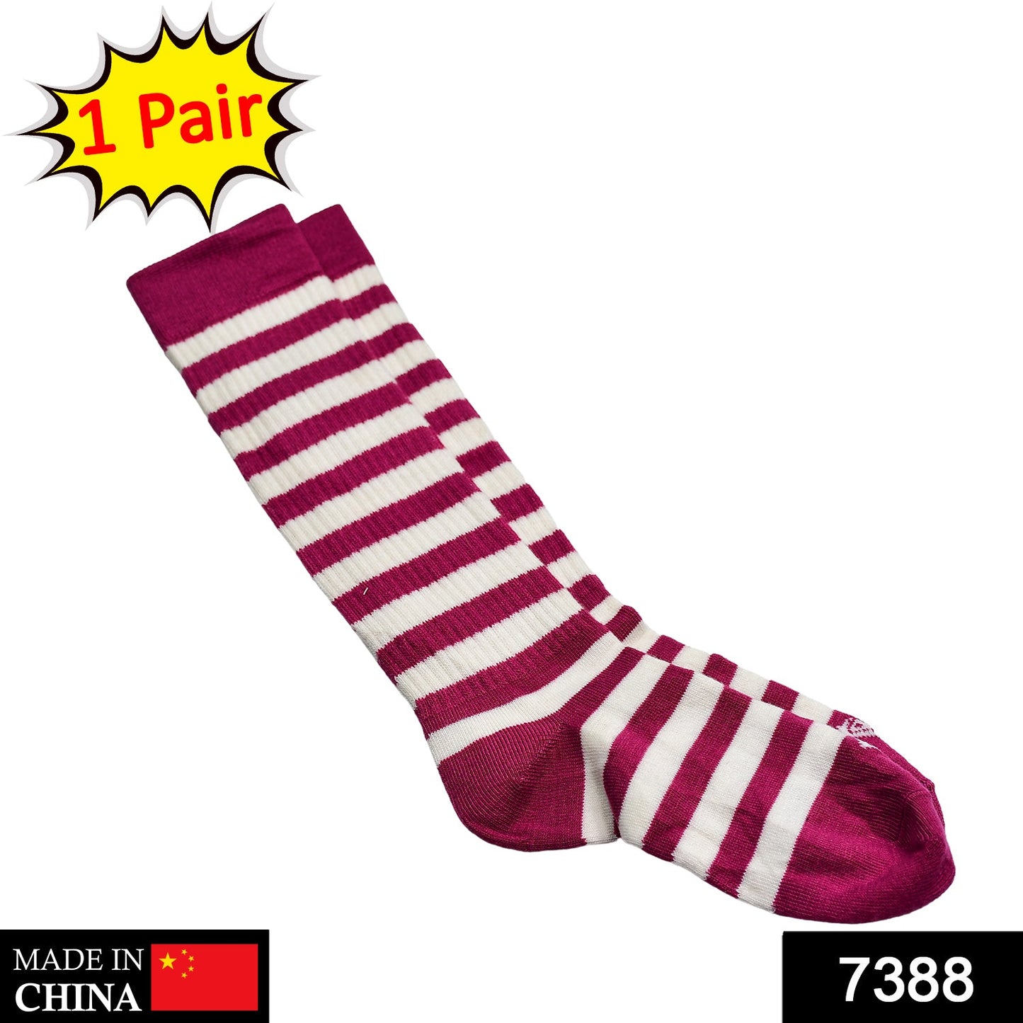 7388 1PAIR SOCKS PRINTED TRENDY MULTIPLE DESIGNER SOCKS 