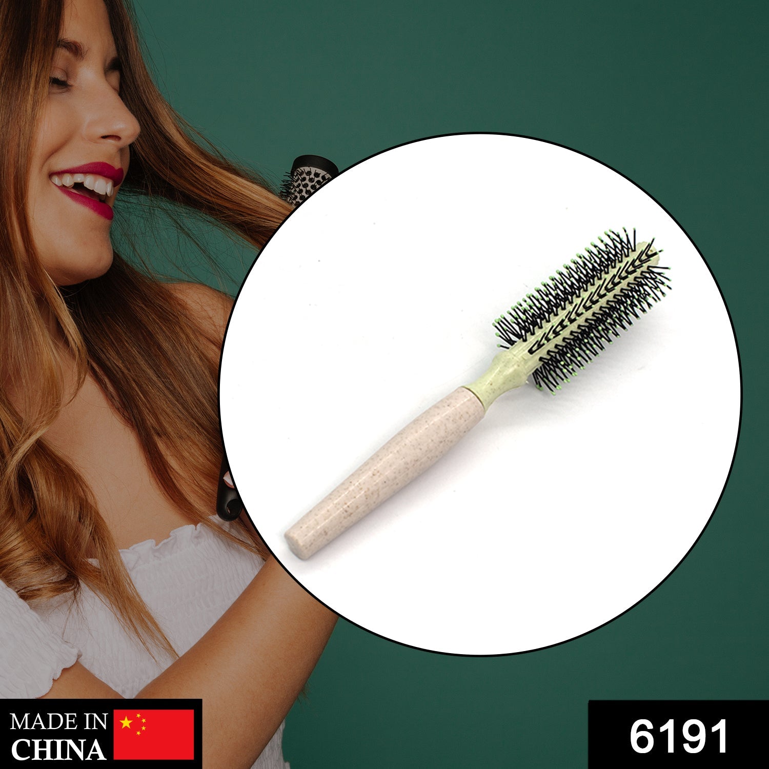 6191 Round Hair Brush For Blow Drying & Hair Styling 