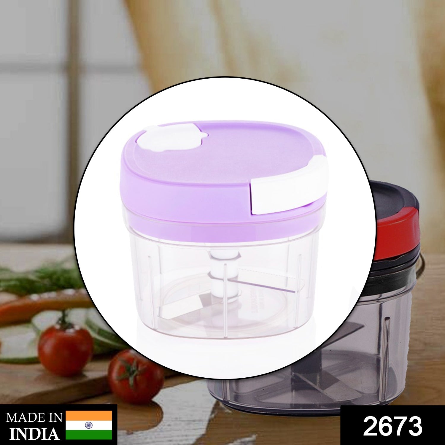 2673 Handy Chopper And Slicer For Home & kitchen (600ML Capacity) 