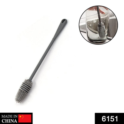 6151 Bottle Cleaning Brush widely used in all types of household kitchen purposes for cleaning and washing bottles from inside perfectly and easily. 