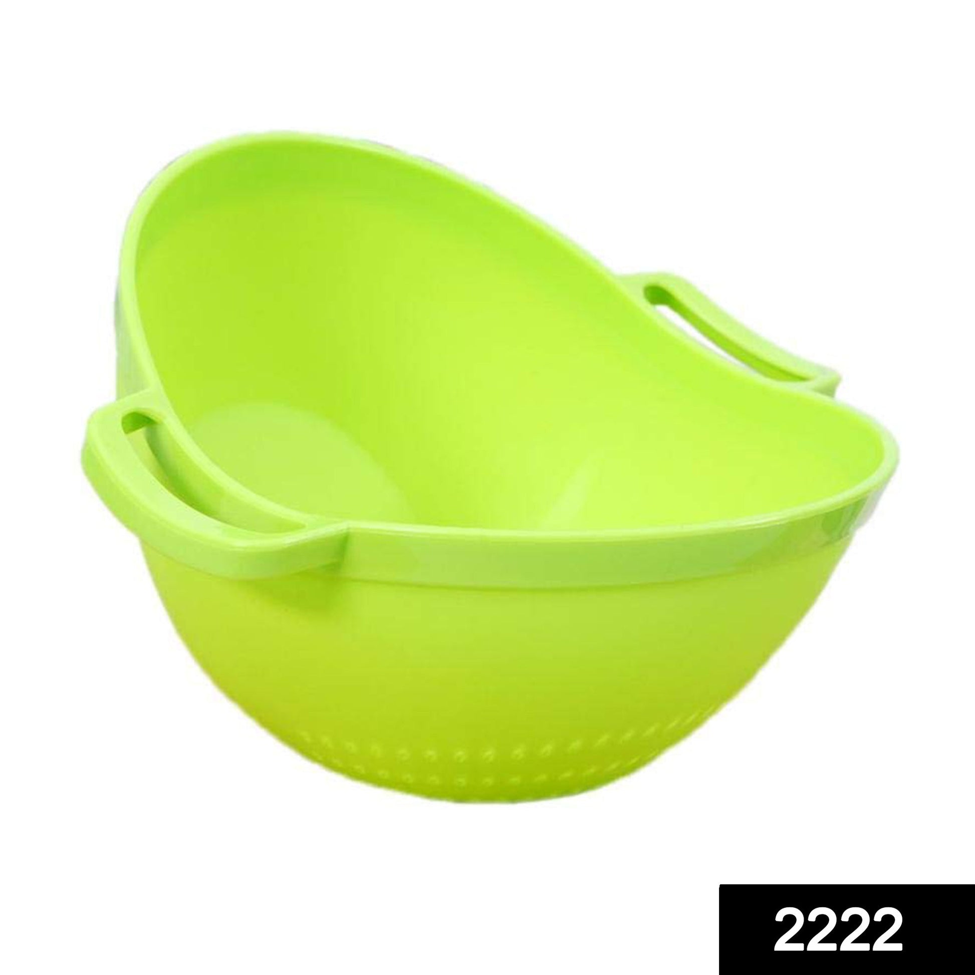 2222 Multipurpose Fruit Vegetable Strainer Colander Bowl with Handle 