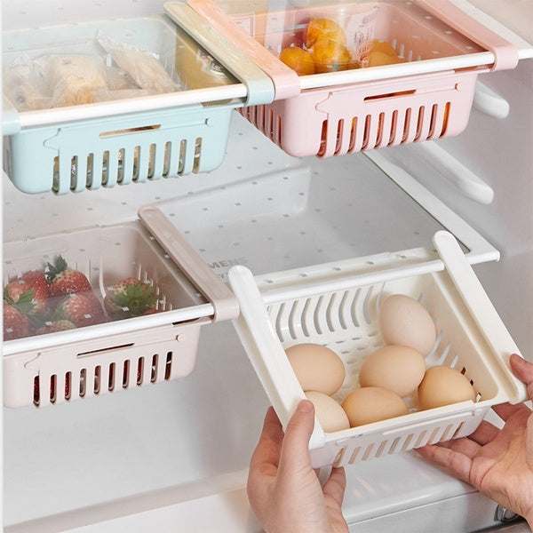 2289 Adjustable Vegetable Storage Rack (Multi Coloured) DeoDap