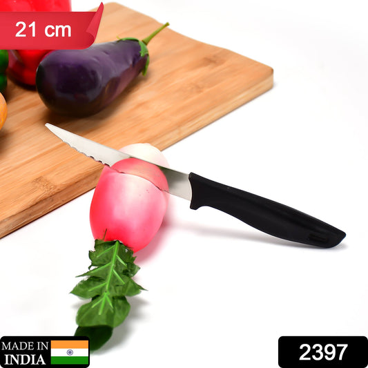 2397 Stainless Steel knife and Kitchen Knife with Black Grip Handle (21 cm) 