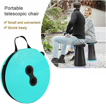 2501 Foldable Height Adjusting Stool Space Saving Telescopic Stool DeoDap