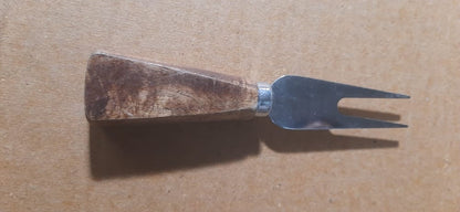 2921 Stainless Steel Cheese Fork With Wood Handle 