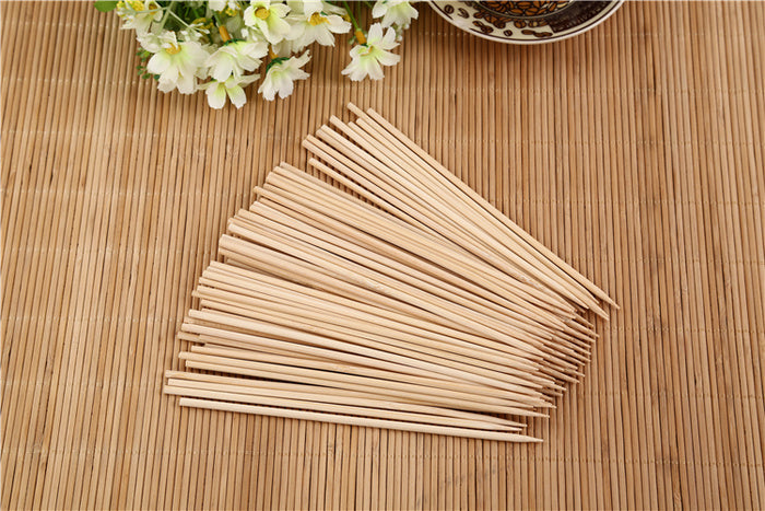 1116 Natural Bamboo Wooden Skewers/BBQ Sticks for Barbeque and Grilling DeoDap