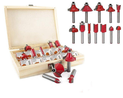 406 -12/15pcs Milling Cutter Router Bit Set Deodap