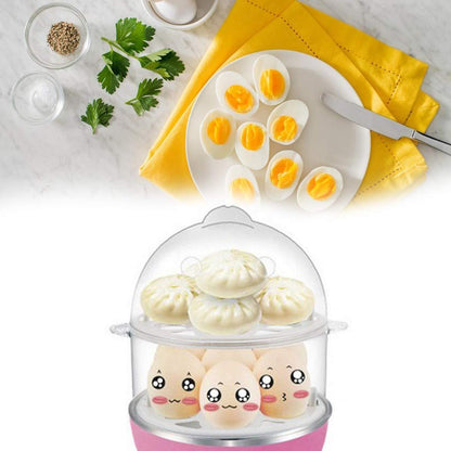 115 Multi-Function 2 Layer 14 Egg Cooker Boilers & Steamer DeoDap