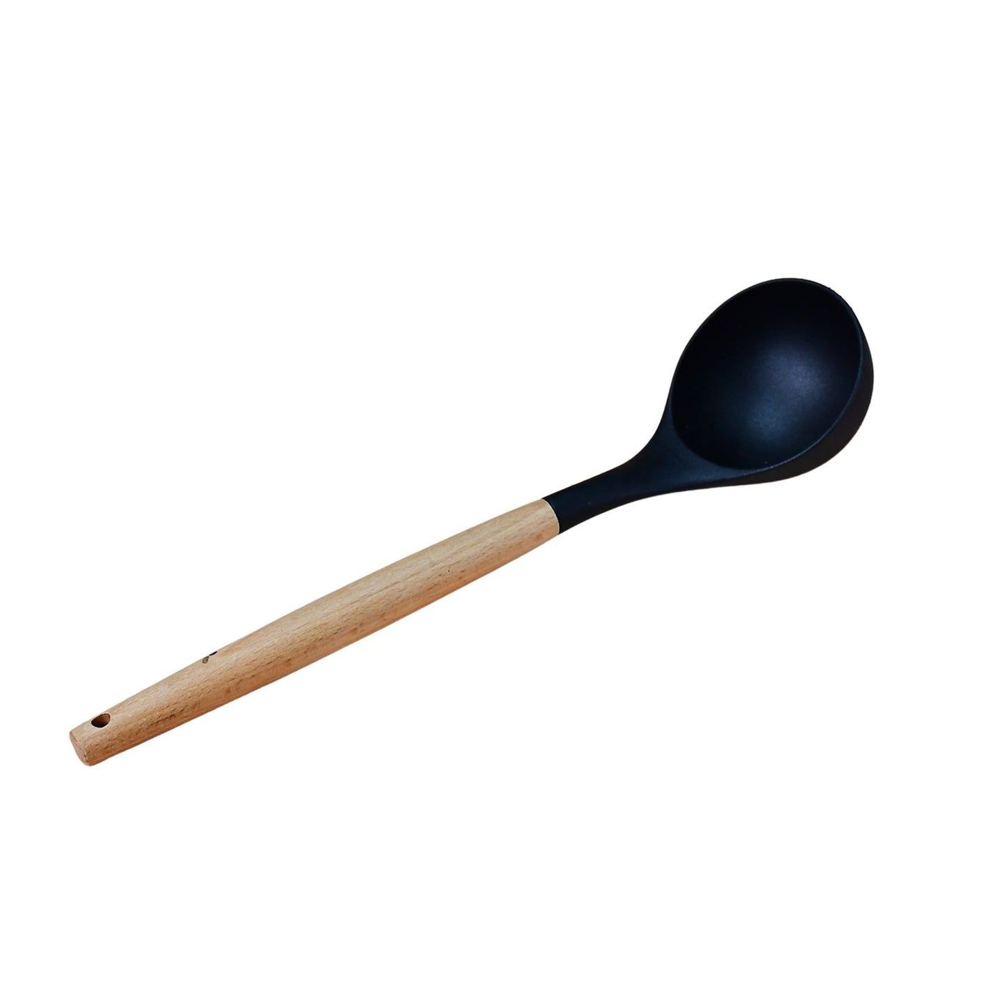 2078 Non Stick Silicon Spoon with Wooden Handle, Silicone Ladle for Cooking & Serving. 