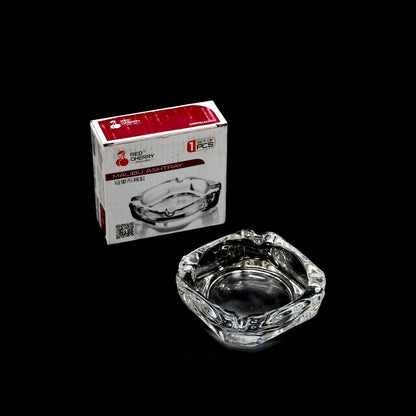 4064 Glass Brunswick Crystal Quality Cigar Cigarette Ashtray Round Tabletop for Home Office Indoor Outdoor Home Decor 