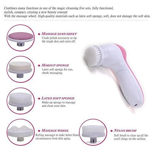 340 -5-in-1 Smoothing Body & Facial Massager (Pink) EasyGrabGet