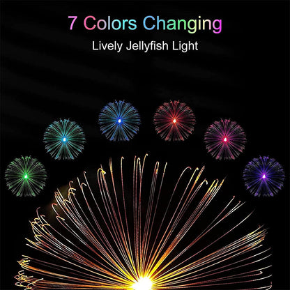 6616 2pcs Garden Solar Outdoor Lights Decorative , 7 Colors Changing RGB Light Waterproof Flower Jellyfish Firework Decor for Garden Patio Landscape Pathway Yard Holiday Decor 