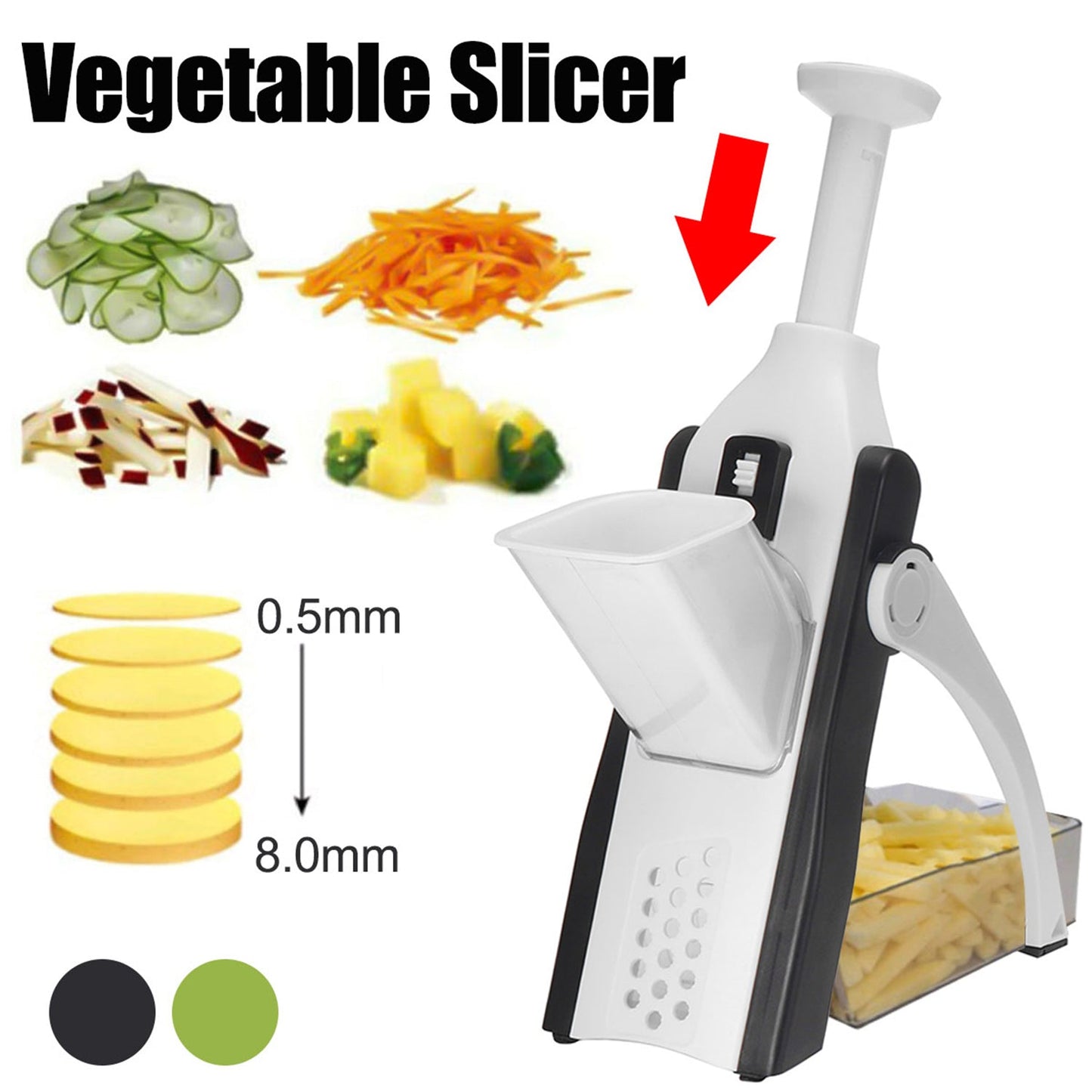 2801 MULTI FUNCTIONAL TIME SAVING ADJUSTABLE HAND PRESS VEGETABLES CHOPPER 