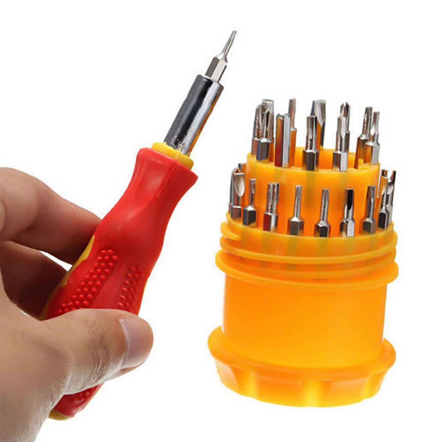 9110 (SET OF 4PC) SCREWDRIVER SET, STEEL 31 IN 1 WITH 30 SCREWDRIVER BITS, PROFESSIONAL MAGNETIC DRIVER SET 