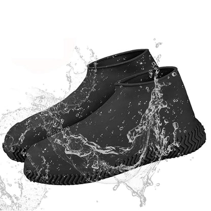 4866A NON-SLIP SILICONE RAIN REUSABLE ANTI SKID WATERPROOF FORDABLE BOOT SHOE COVER ( LARGE ) 