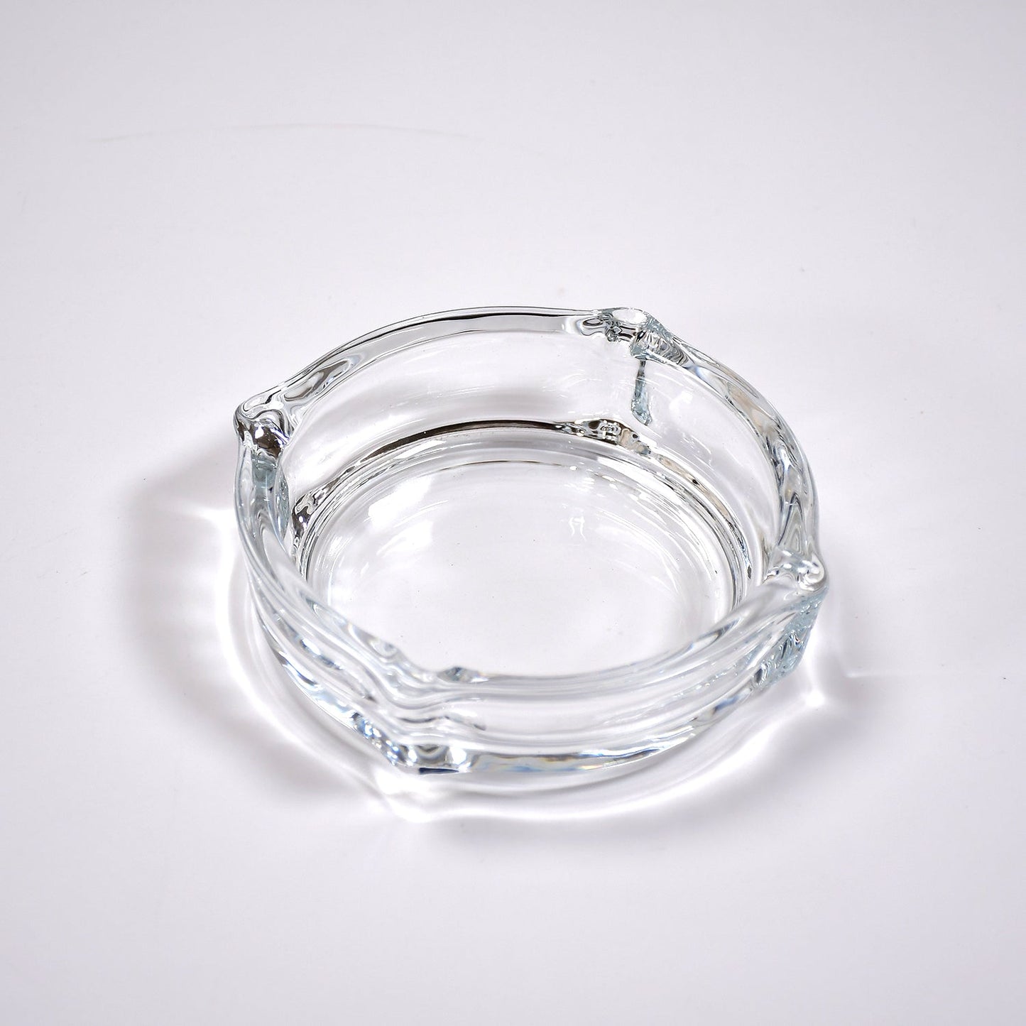 4063 Glass Brunswick Crystal Quality Cigar Cigarette Ashtray Round Tabletop for Home Office Indoor Outdoor Home Decor 