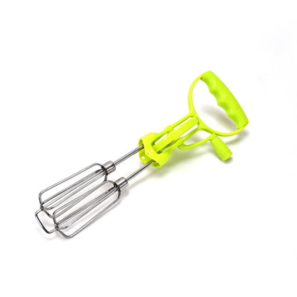 2297 Manual Rotary Egg Beater with Handle Hand Egg Mixer Blender Rotation Kitchen Handheld Whisk 