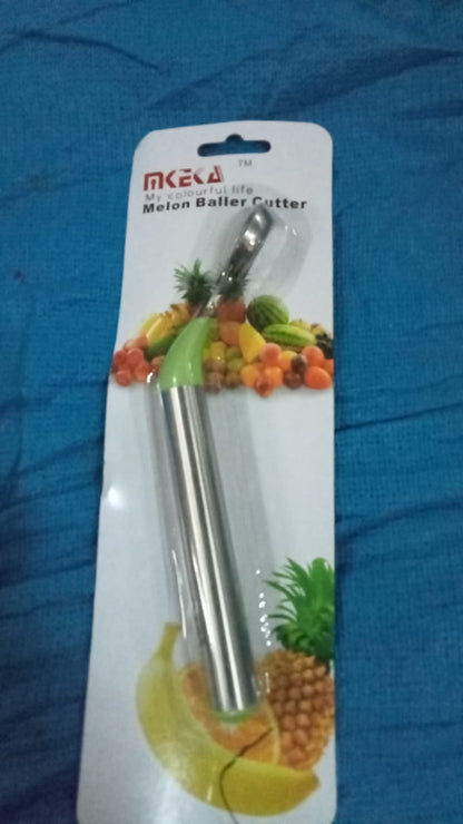 2200 Melon Baller with handle for easy grip, Melon Corer Peeler, Stainless Steel Fruit Scooper Tool. 