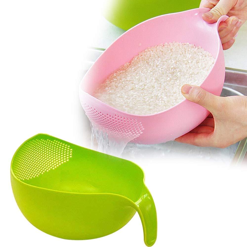 156 Rice Bowl Thick Drain Basket with Handle DeoDap