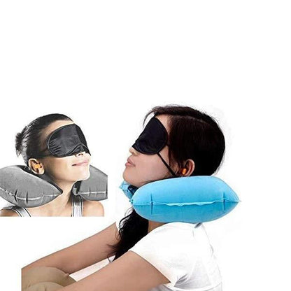 505 -3-in-1 Air Travel Kit with Pillow, Ear Buds & Eye Mask EasyGrabGet WITH BZ LOGO