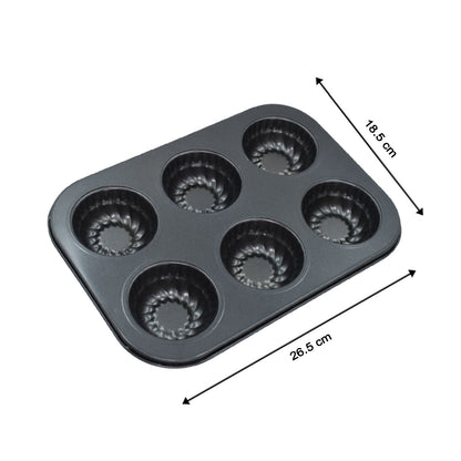 7077 6 slot Non-Stick Muffins Cupcake Pancake Baking Molds 