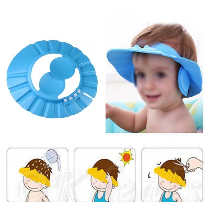 0378 Adjustable Safe Soft Baby Shower cap EasyGrabGet