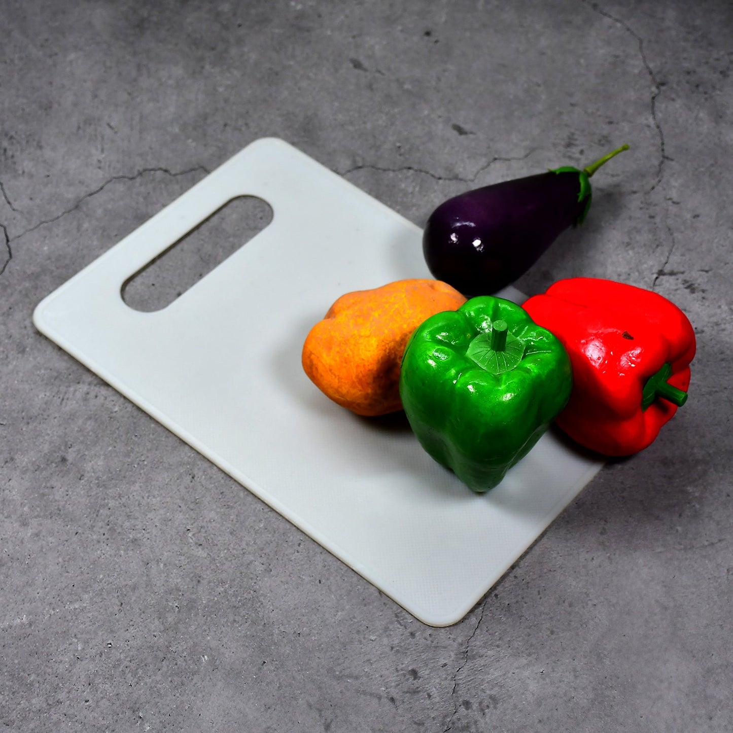 2986 White Thick/Long Lasting BPA Free Kitchen Chopping Boards Cutting Board Plastic with Handle for Regular Use. 