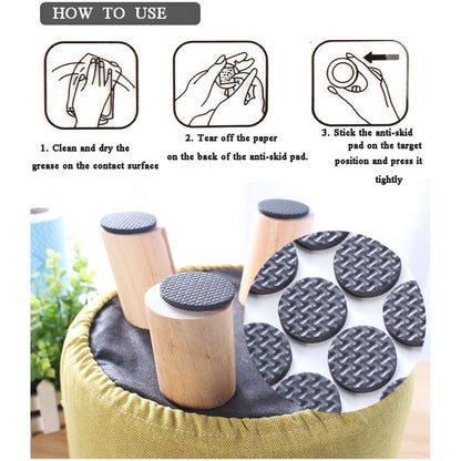 9066 28 pc Rubber furniture Pads Self Sticking Non Slip Furniture Noise Insulation Pads 