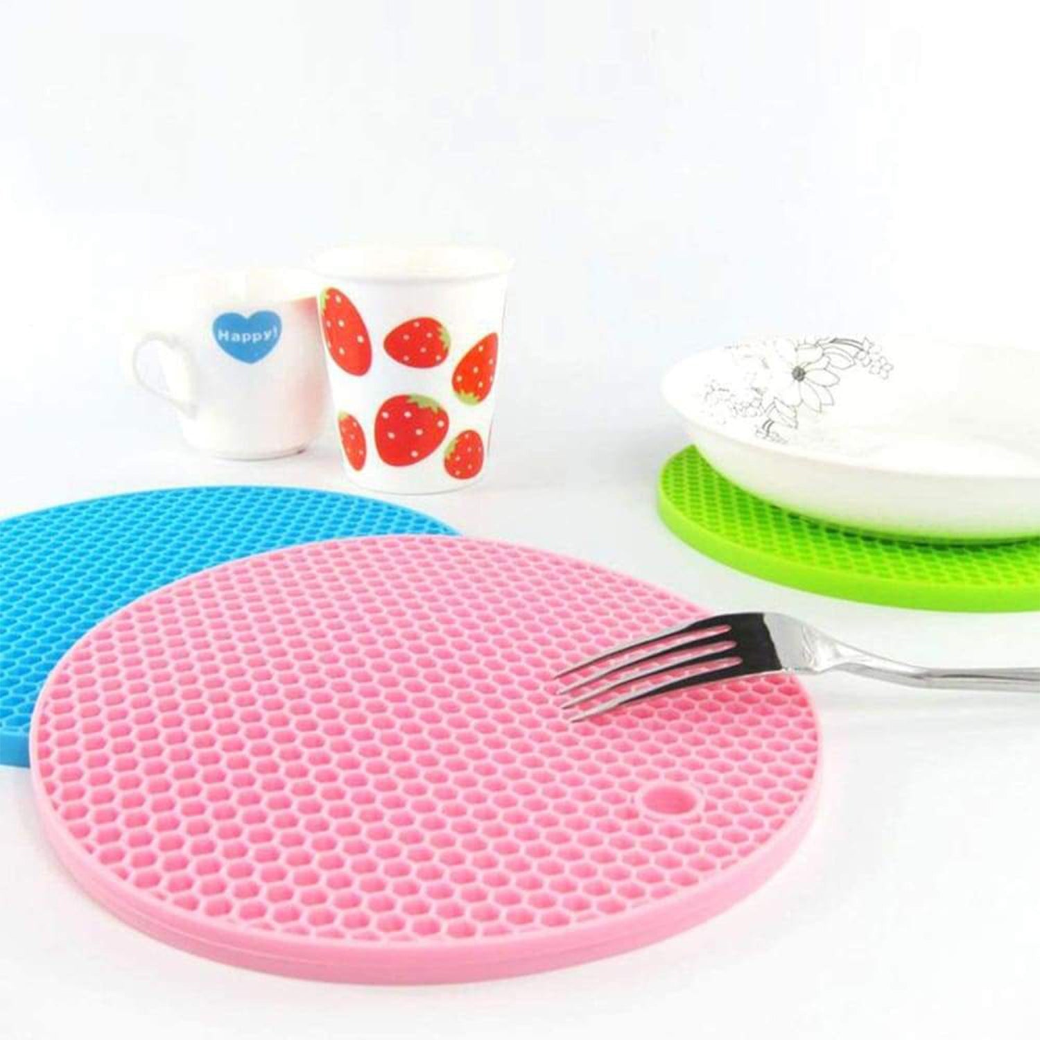 4778 1Pc Silicone Hot Mat used for breakfast, lunch and dinner purposes in different-different places. DeoDap