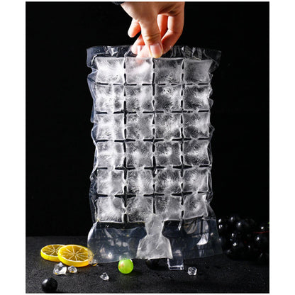 2905 Disposable Ice Cube Bags, Stackable Easy Release Ice Cube Mold Trays Self-Seal Freezing Maker,Cold Ice Pack Cooler Bag for Cocktail Food Wine 