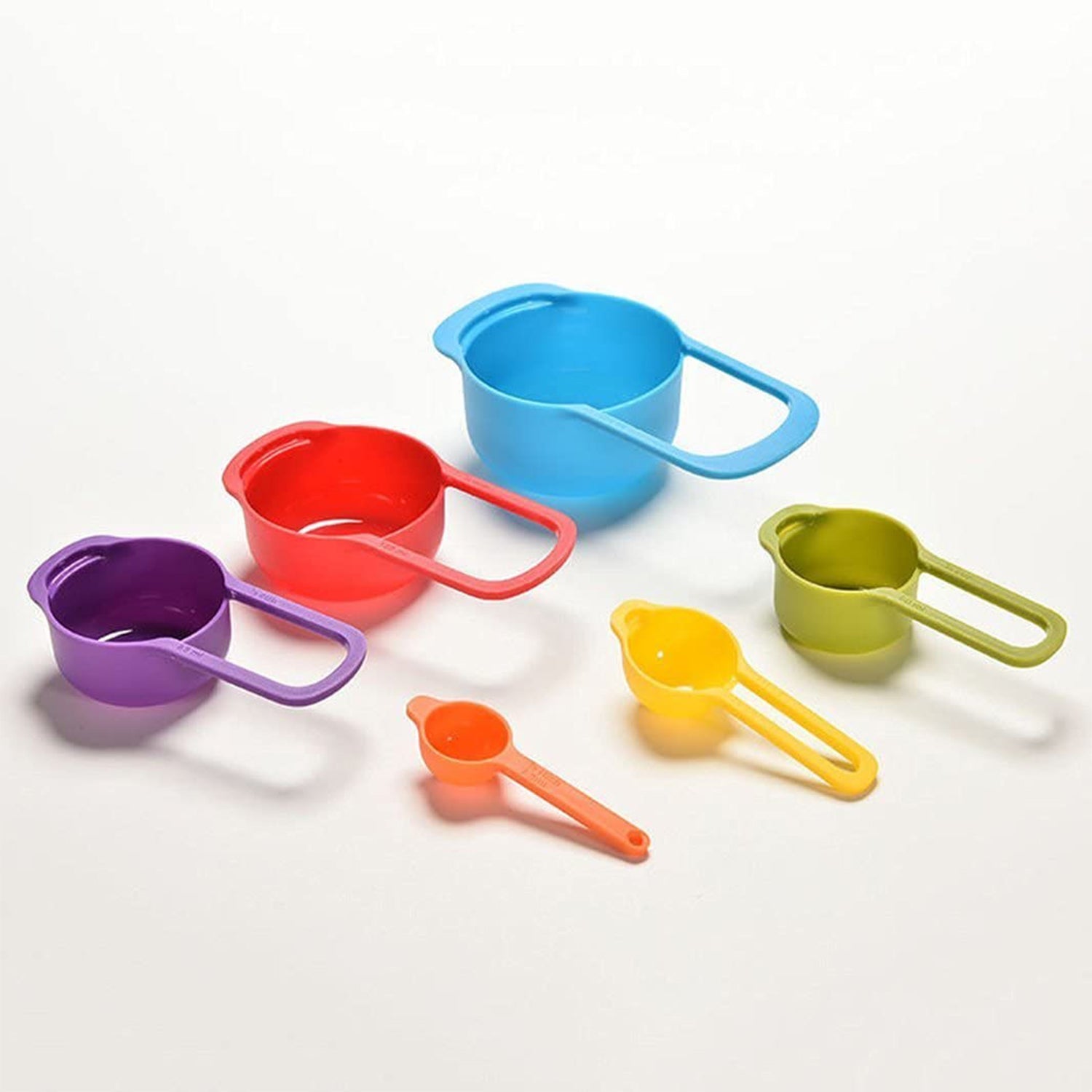 0811A Plastic Measuring Spoons for Kitchen (6 pack) 