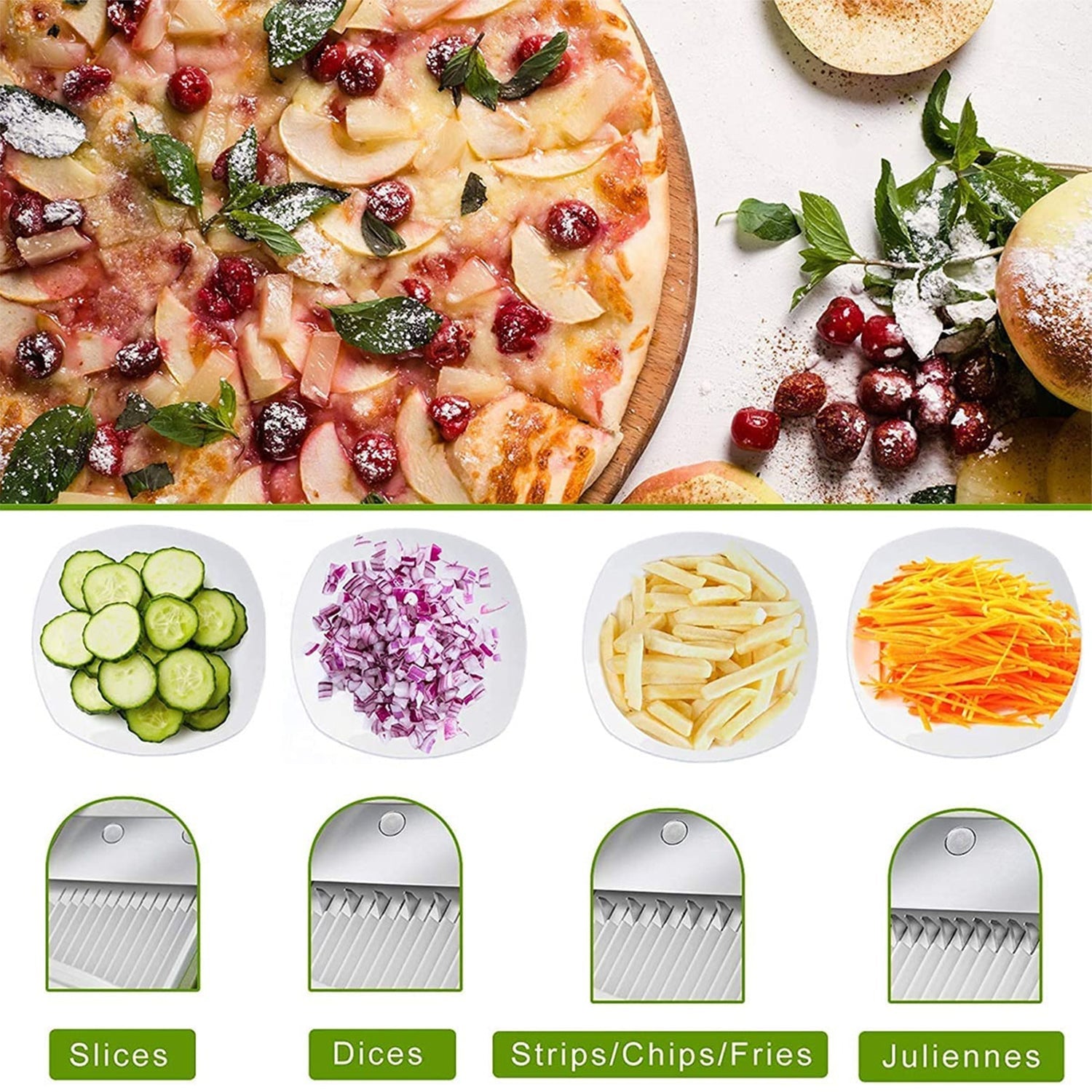 2801 MULTI FUNCTIONAL TIME SAVING ADJUSTABLE HAND PRESS VEGETABLES CHOPPER 