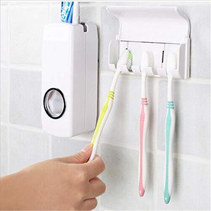 174 Toothpaste Dispenser & Tooth Brush Holder EasyGrabGet WITH BZ LOGO