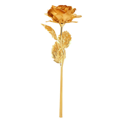 0606 Luxury Decorative Gold Plated Artificial Golden Rose with Premium Box 