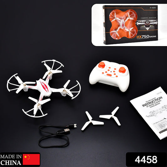 4458 HX-750 Remote Controlled Drone with Unbreakable Blades for Kids (Without Camera) 