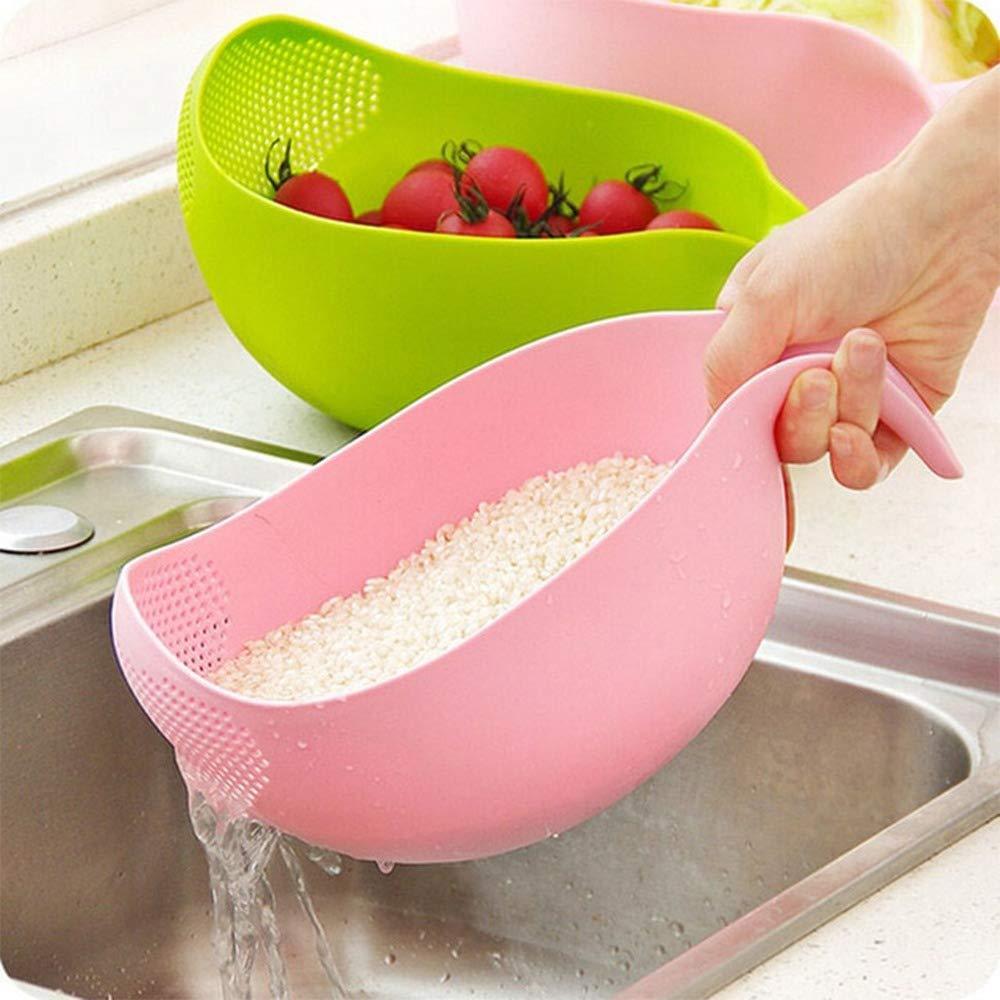 156 Rice Bowl Thick Drain Basket with Handle DeoDap