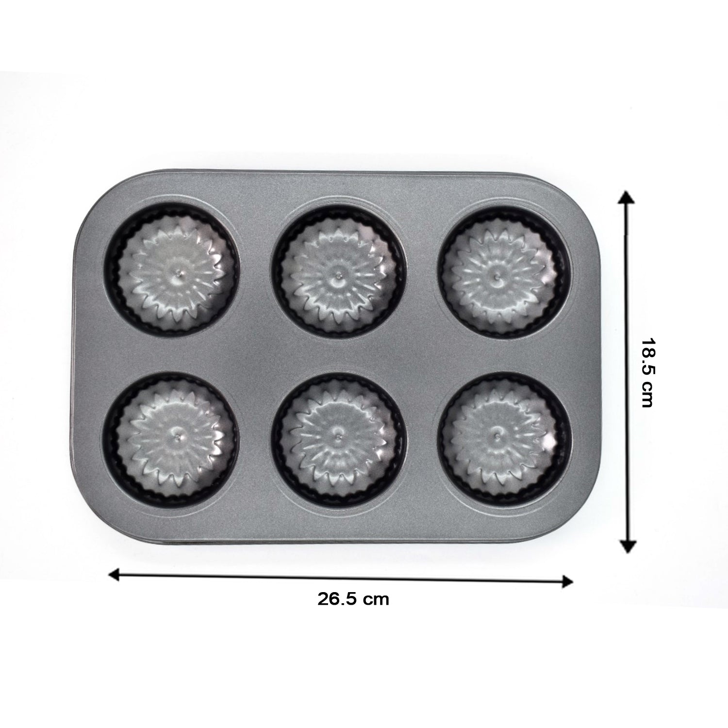 7079 6 slot Non-Stick Muffins Cupcake Pancake Baking Molds 