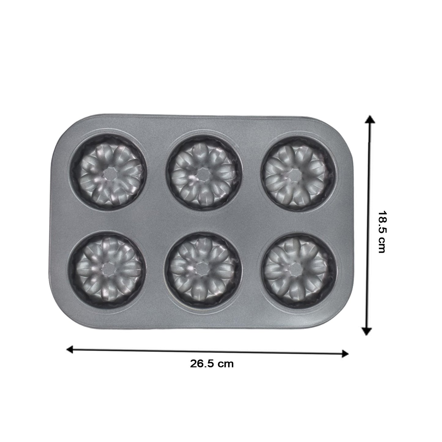 7078 6 slot Non-Stick Muffins Cupcake Pancake Baking Molds 