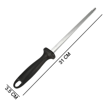 2442 Stainless Steel Kitchen Sharpening Rod, Sharpener Knife, Lightweight Sturdy and Durable for Kitchen 