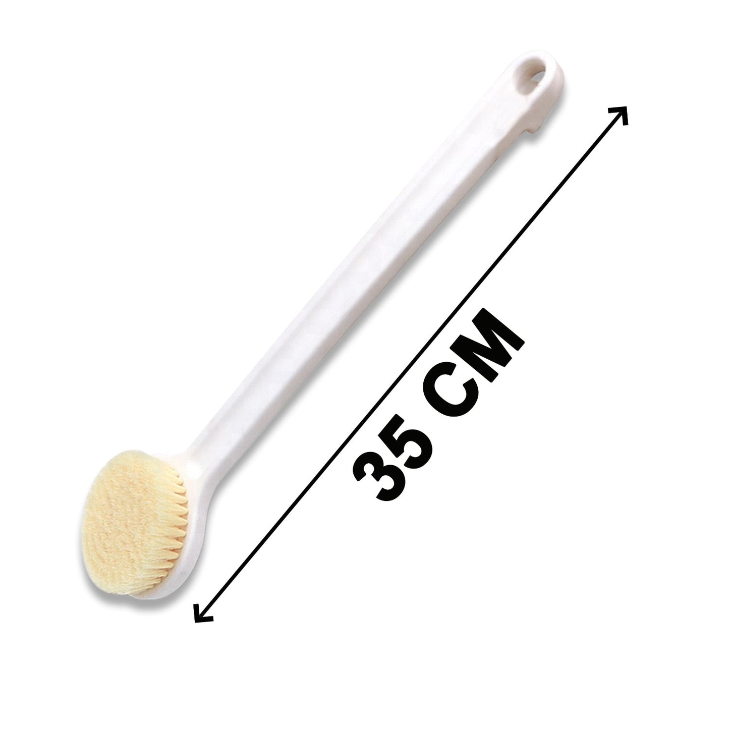 6197 Body Brush Long Handle Dry Brush Soft Bristle Bath Brush Back Scrub Exfoliating Massage. 