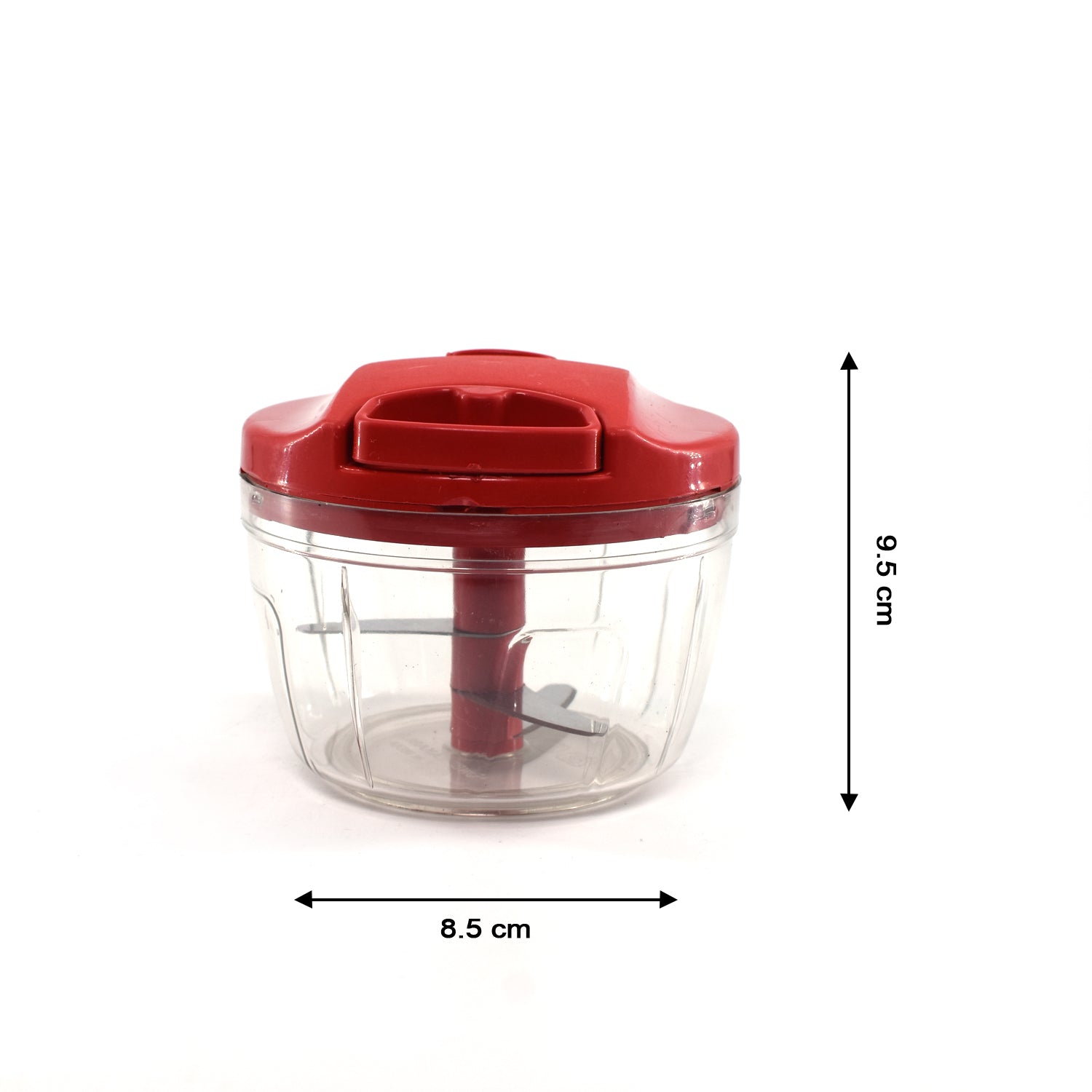 2283R Manual Red mini plastic food chopper with extra sharp blades (375 Ml) 