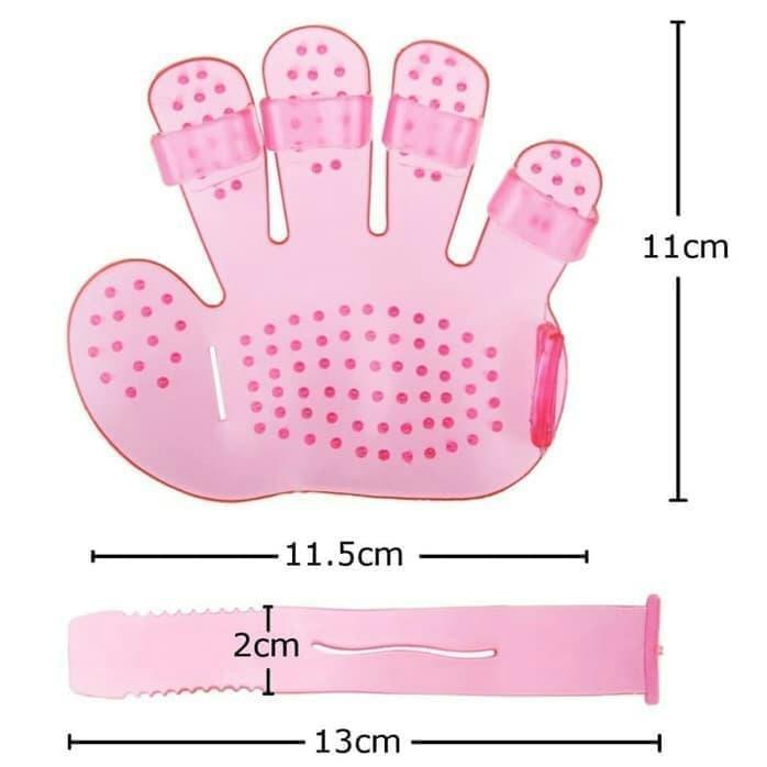 172 Rubber Pet Cleaning Massaging Grooming Glove Brush DeoDap