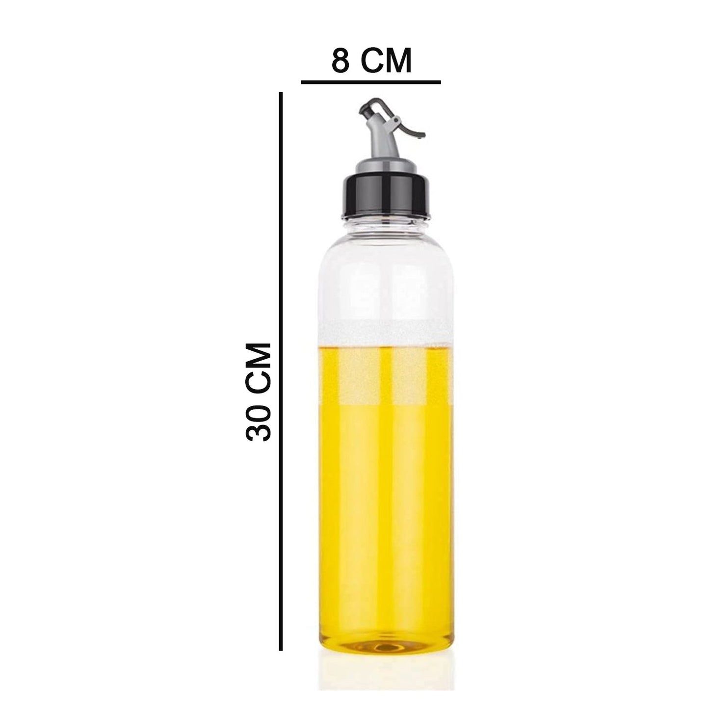 2288 1ltr Glass Oil Dispenser With Lid - Clear, Drip Free Spout, Controlled Use. 